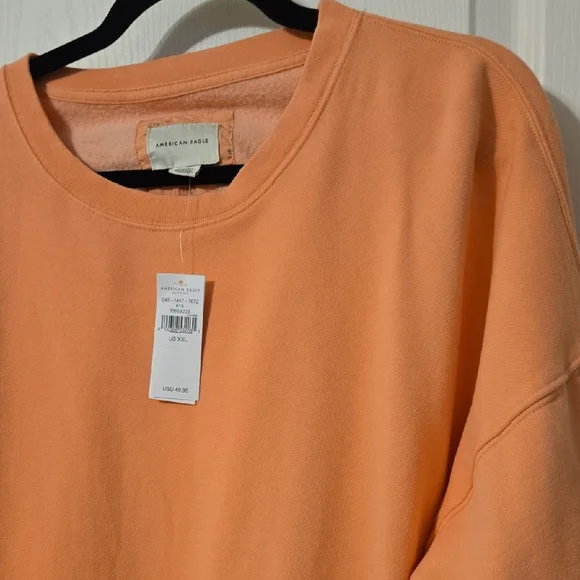 NWT American Eagle Outfitters Vibrant Peach Sweatshirt - Picture 4 of 4